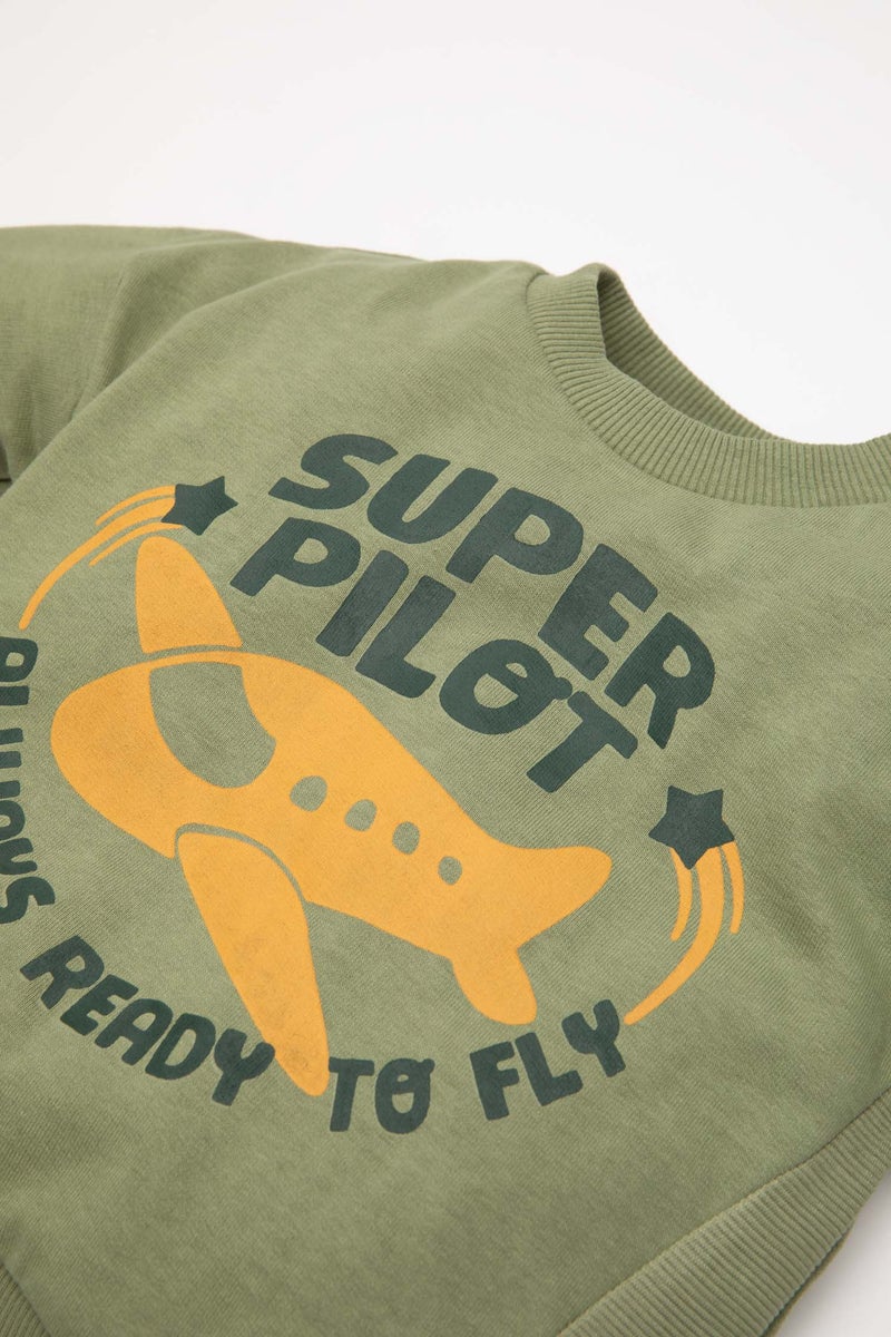 ديفاكتو طقم بيبي اولادي سويت شيرت وسويت بانتس قصة عادية - قطعتين - Image 4